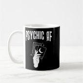 Psychic Af Funny New Age Occult Tarot Clairvoyant  コーヒーマグカップ (左)
