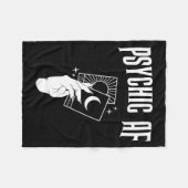 Psychic Af Funny New Age Occult Tarot Clairvoyant  フリースブランケット (正面(横))