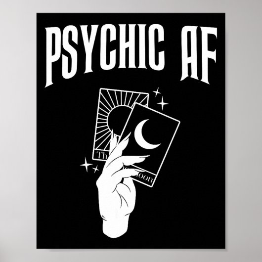 Psychic Af Funny New Age Occult Tarot Clairvoyant  ポスター (正面)