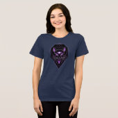 Psychic Black Cat Halloween トライブレンドＴシャツ (正面全面)