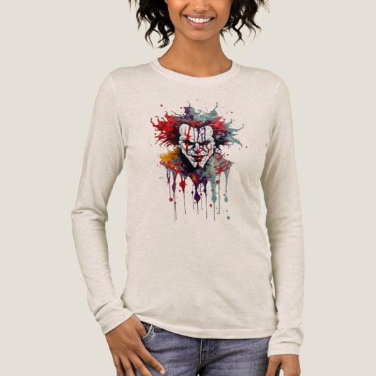 Psycho Clown Splash Art T-Shirt – Bold トライブレンドＴシャツ (正面)