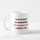 psychoanalyst, awesome コーヒーマグカップ (左)