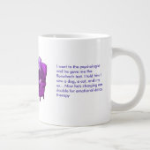 Psychological Humor Rorschach Test and Freud Brain ジャンボコーヒーマグカップ (右)