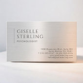 Psychologist Brushed Metal Platinum 名刺