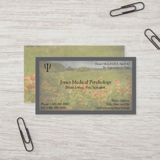 Psychologist Business Card 名刺 (正面/裏面インサイチュ)