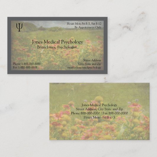 Psychologist Business Card 名刺 (正面/裏面)