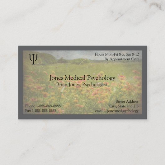 Psychologist Business Card 名刺 (正面)