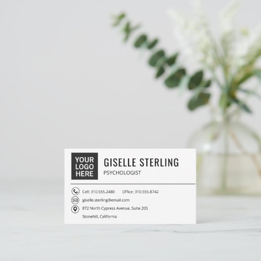 Psychologist Health Practice Logo 名刺 (スタンド正面)