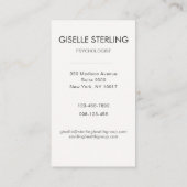 Psychologist Mental Health Sage Green 名刺 (裏面)