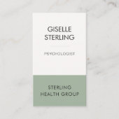 Psychologist Mental Health Sage Green 名刺 (正面)