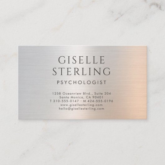 Psychologist Metallic Luxury 名刺 (正面)