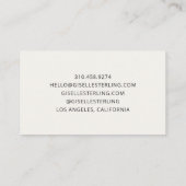 Psychologist Neutral Beige Watercolor 名刺 (裏面)