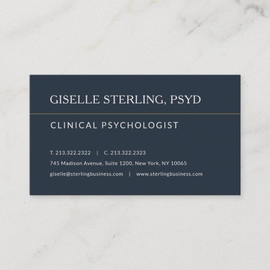 Psychologist Office Appointment Reminder 名刺 (正面)