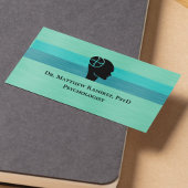 Psychologist Psychiatrist Teal Faux Metal QR Code 名刺