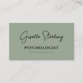 Psychologist Sage Green QR Code 名刺 (正面)
