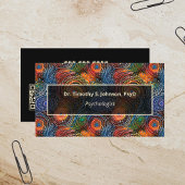 Psychologist | Therapist Colorful Swirls QR Code 名刺