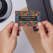 Psychologist | Therapist Colorful Swirls QR Code 名刺