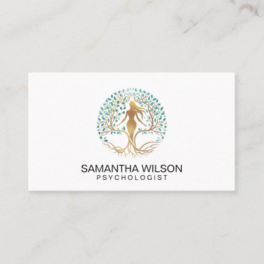 Psychologist Therapist Life Coach Tree of Life 名刺 (正面)