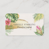 Psychologist Tropical Palm Trees Gold 名刺 (正面)