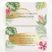 Psychologist Tropical Palm Trees Gold 名刺