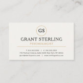 Psychologist White Gold Modern Elegant Luxury 名刺 (正面)