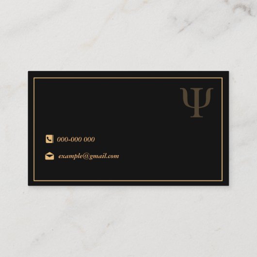 Psychology Business Card 名刺 (裏面)