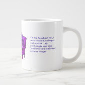 psychology humorous Rorschach quote for therapist ジャンボコーヒーマグカップ (右)