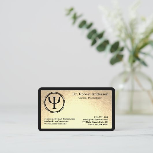Psychology Psi Symbol Clinical Psychologist  名刺 (スタンド正面)