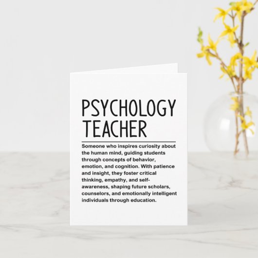 Psychology Teacher カード (黄色い花)
