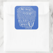 PSYCHOLOGY Word Cloudカラーカスタムスタンプ スクエアシール (バッグ)