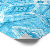 Psychomachia Blue Abstract Watercolor Art ポスター (角)