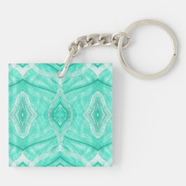 Psychomachia Green Abstract Watercolor Art キーホルダー