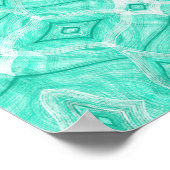 Psychomachia Green Abstract Watercolor Art ポスター (角)