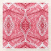 Psychomachia Light Red Abstract Watercolor Art ガラスコースター (正面)