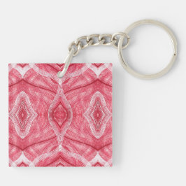 Psychomachia Light Red Abstract Watercolor Art キーホルダー