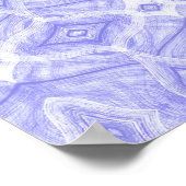 Psychomachia Purple Abstract Watercolor Art ポスター (角)