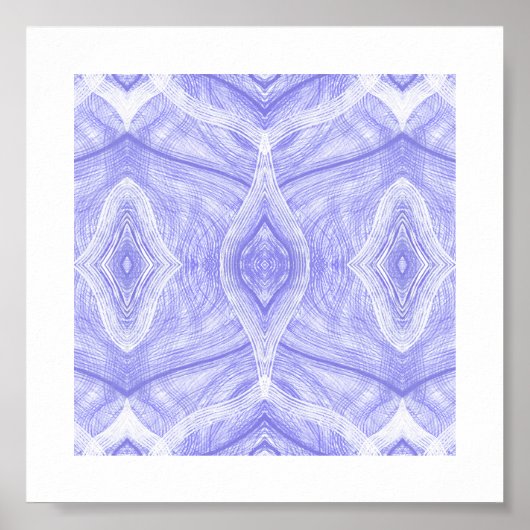 Psychomachia Purple Abstract Watercolor Art ポスター (正面)