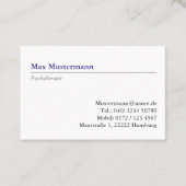 psychotherapie Visitenkarte 名刺 (正面)