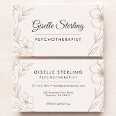 Psychotherapist Botanical Floral  名刺
