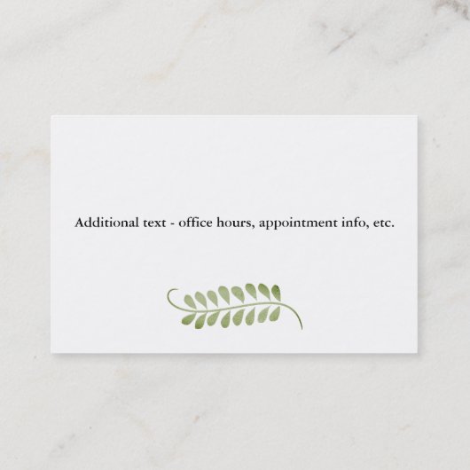 Psychotherapist Eucalyptus European  名刺 (裏面)