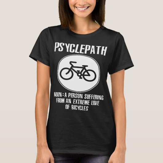 Psyclepathのおもしろいなサイクリングのバイクメンズ優れたバイクMo Tシャツ (正面)