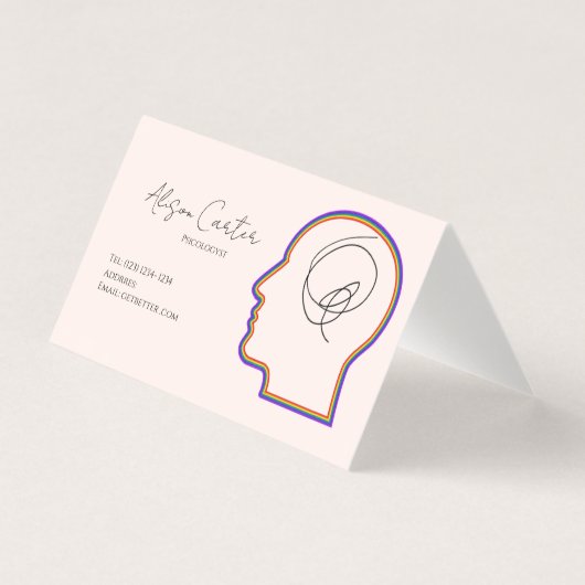psycology editable business card  (正面)