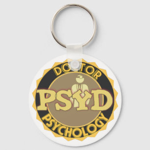 PsyDのロゴ- OF PSYCHOLOGY博士 キーホルダー