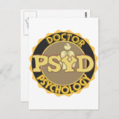 PsyDのロゴ- OF PSYCHOLOGY博士 ポストカード (正面/裏面)