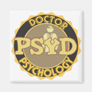 PsyDのロゴ- OF PSYCHOLOGY博士 マグネット