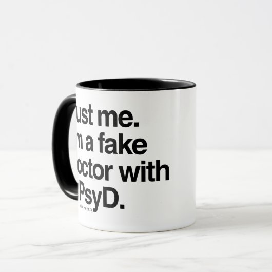 PsyDを使って偽医だと信じて マグカップ (正面左)