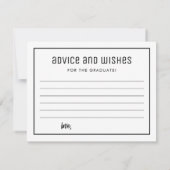 PsyD卒業パーティーアドバイスとウィッシュ ノートカード (裏面)