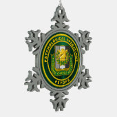 PSYOPS心理操作レジメンタルクレスト スノーフレークピューターオーナメント (左)