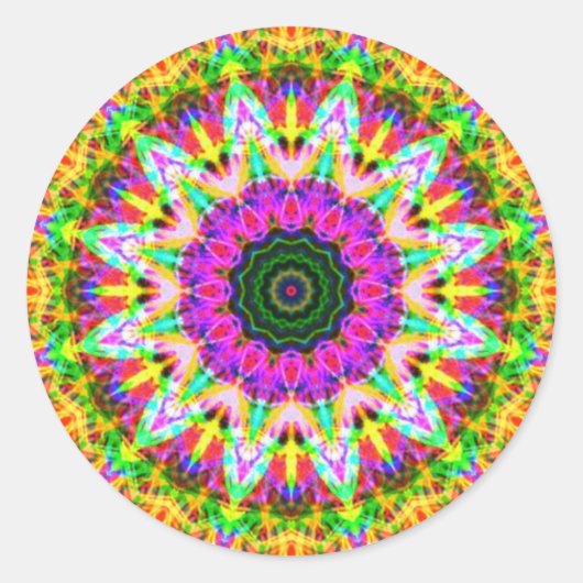 PsyStardelicステッカー ラウンドシール (正面)