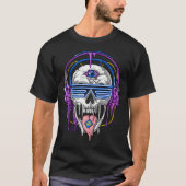 Psytrance Psychedelic Skull Tシャツ (正面)